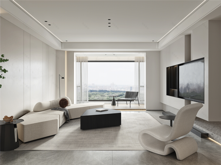 洛陽室內(nèi)裝修設(shè)計公司，極簡風(fēng)客廳裝修案例
