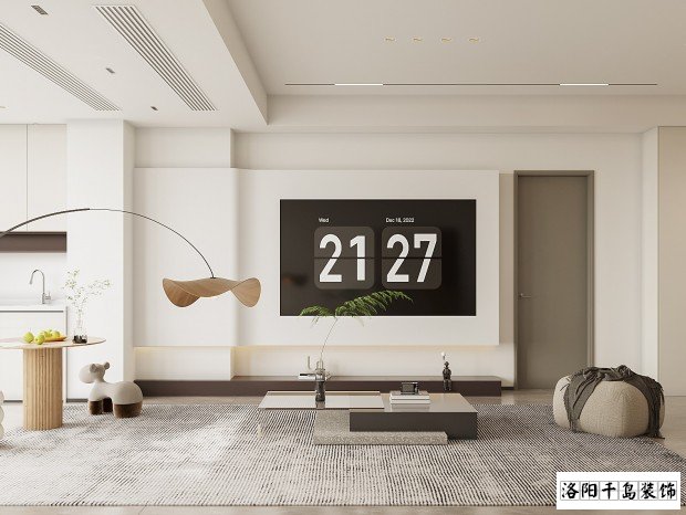 洛陽(yáng)極簡(jiǎn)風(fēng)客廳裝修案例